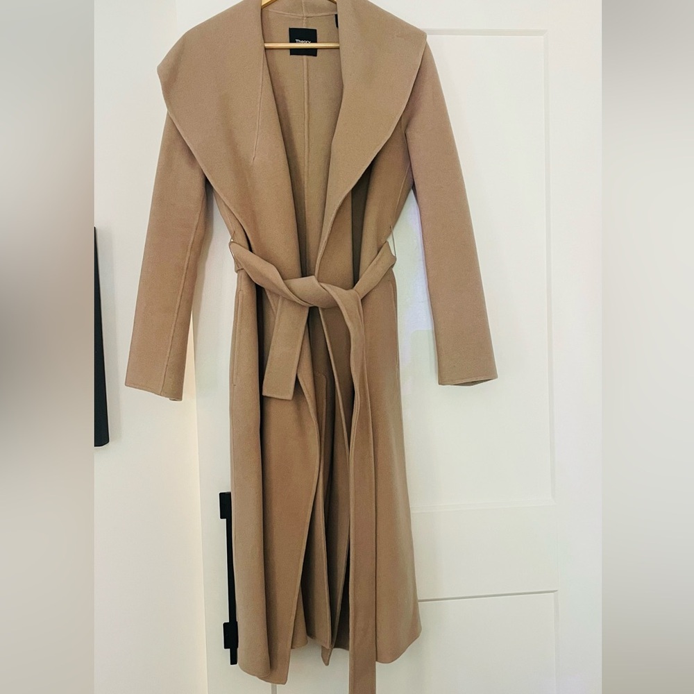 Theory wool wrap coat